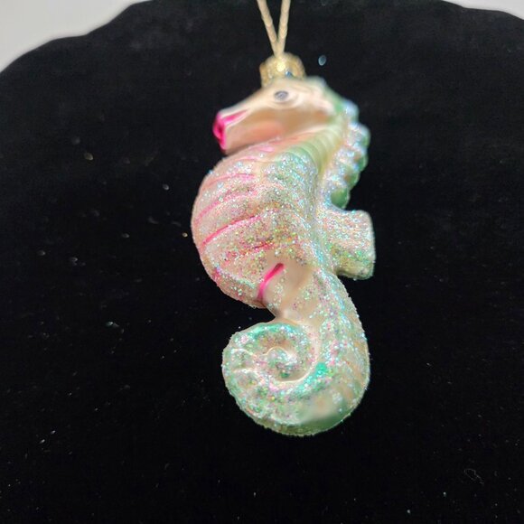 Christopher Radko 1996 Seahorse Glass Ornament Charlie Horse 4.5" - Picture 3 of 7